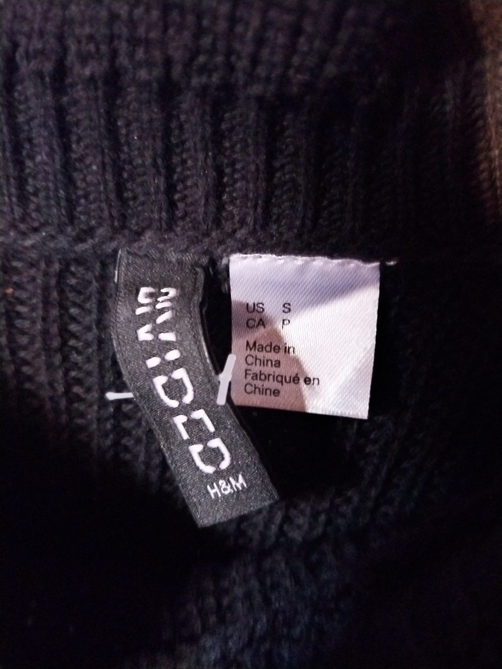 H&M Black Ribbed Ruffle Mock-Neck Sweater - Picture 2 of 2